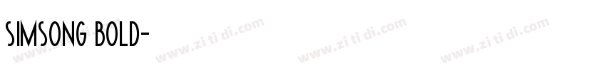 simsong bold字体转换